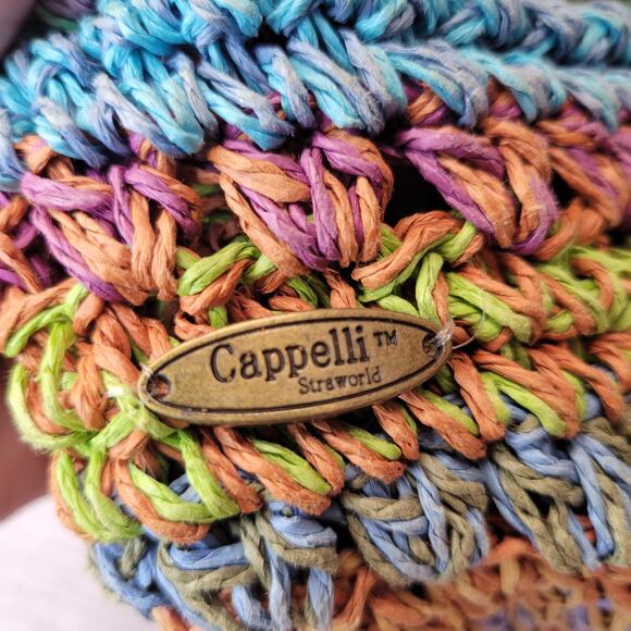 Cappelli Straworld Pastel Multi Color Lined Hobo Bag - Picture 2 of 13